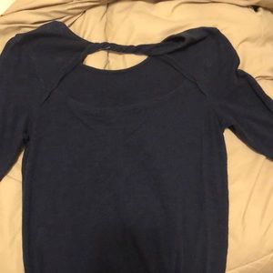 Navy Blue Open Back